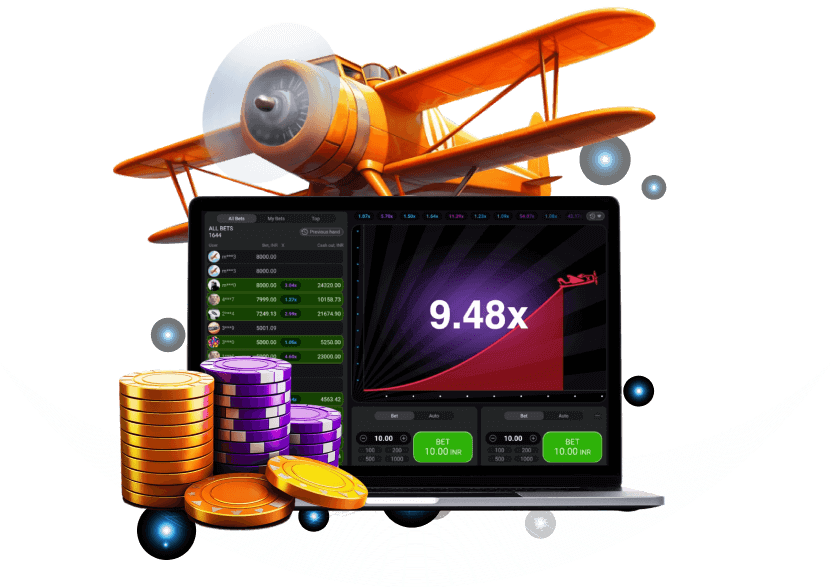 Aviator airplane illustration representing 3999bdt crash rounds and rising multipliers